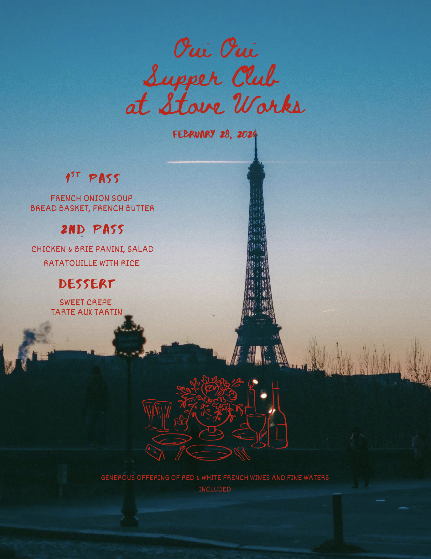Oui Oui Supper Club Ticket February