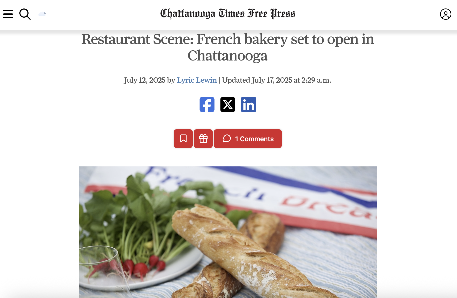 French bakery set to open in Chattanooga