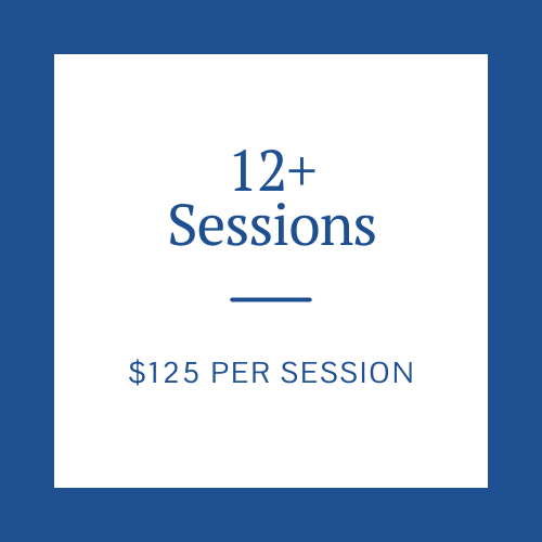 12+ Session Pricing, $125 per session