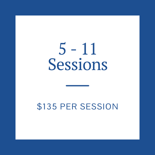 5-11 Session Pricing, $135 per session