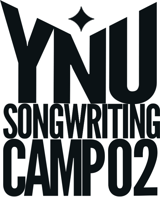 Text image with the words 'YNU Songwriting Camp 02' in large letters.