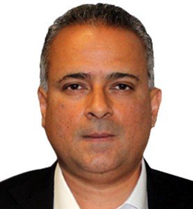 Vector illustration of a faceless man with dark hair, wearing a light-colored collared shirt.