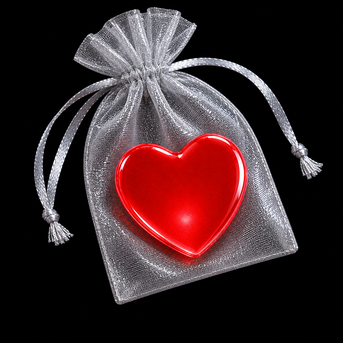 handmade heart, made wioth clear epoxy resin, red transparent liquid dye, presented with a silver organza gift pouch, ideal for wedding favours, party favours, romantic gifts, Birthday gift, Valentines gift, Anniversary gift, table decorations, love