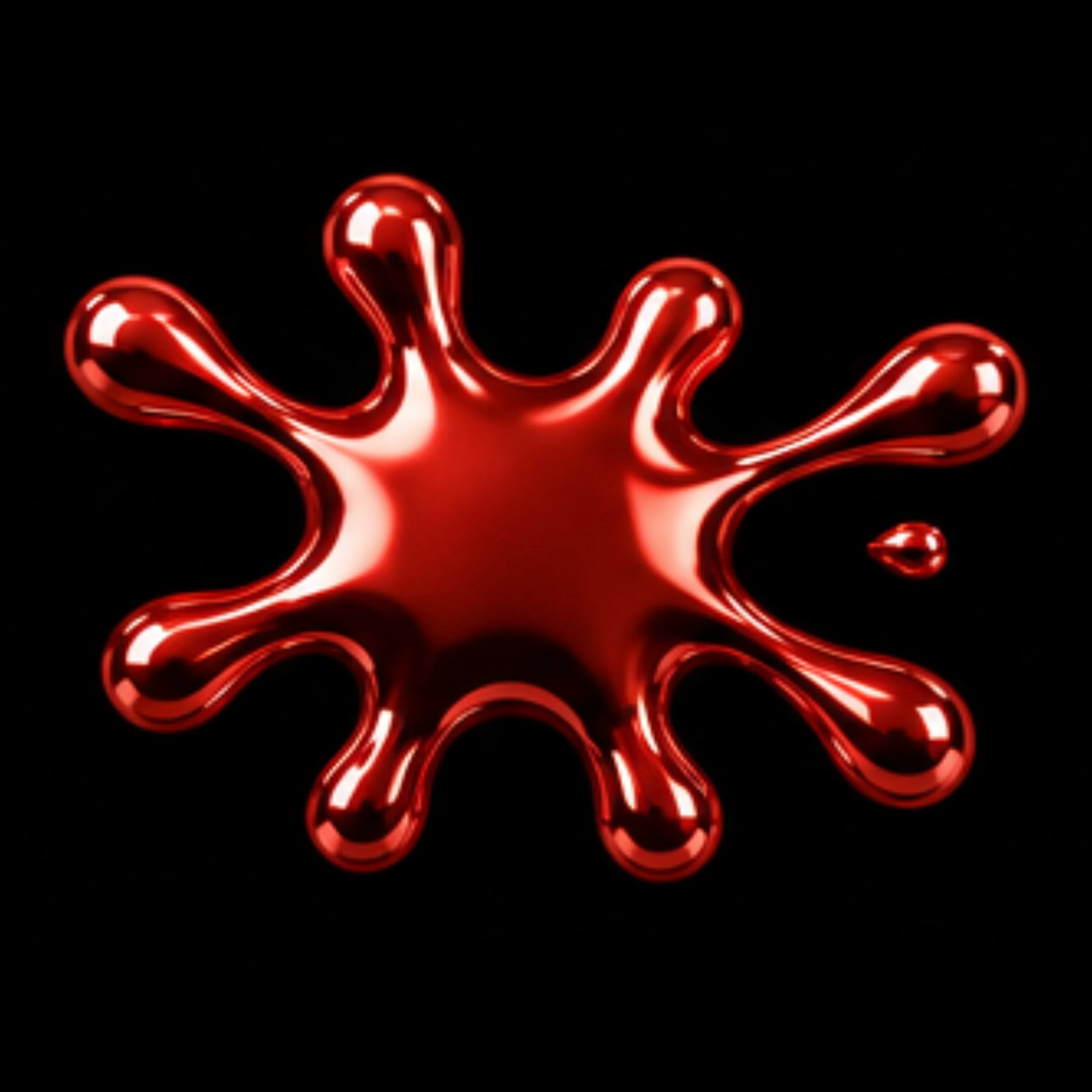 red chrome effect made with foil flakes or chrome powders