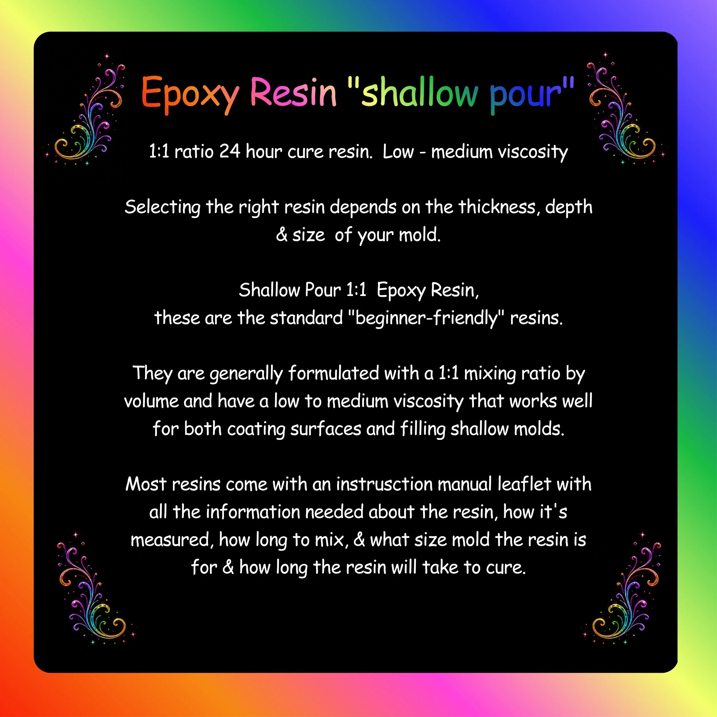 Beginners guide to shallow pour epoxy resin 1:1 ratio, newbies learning about resin.