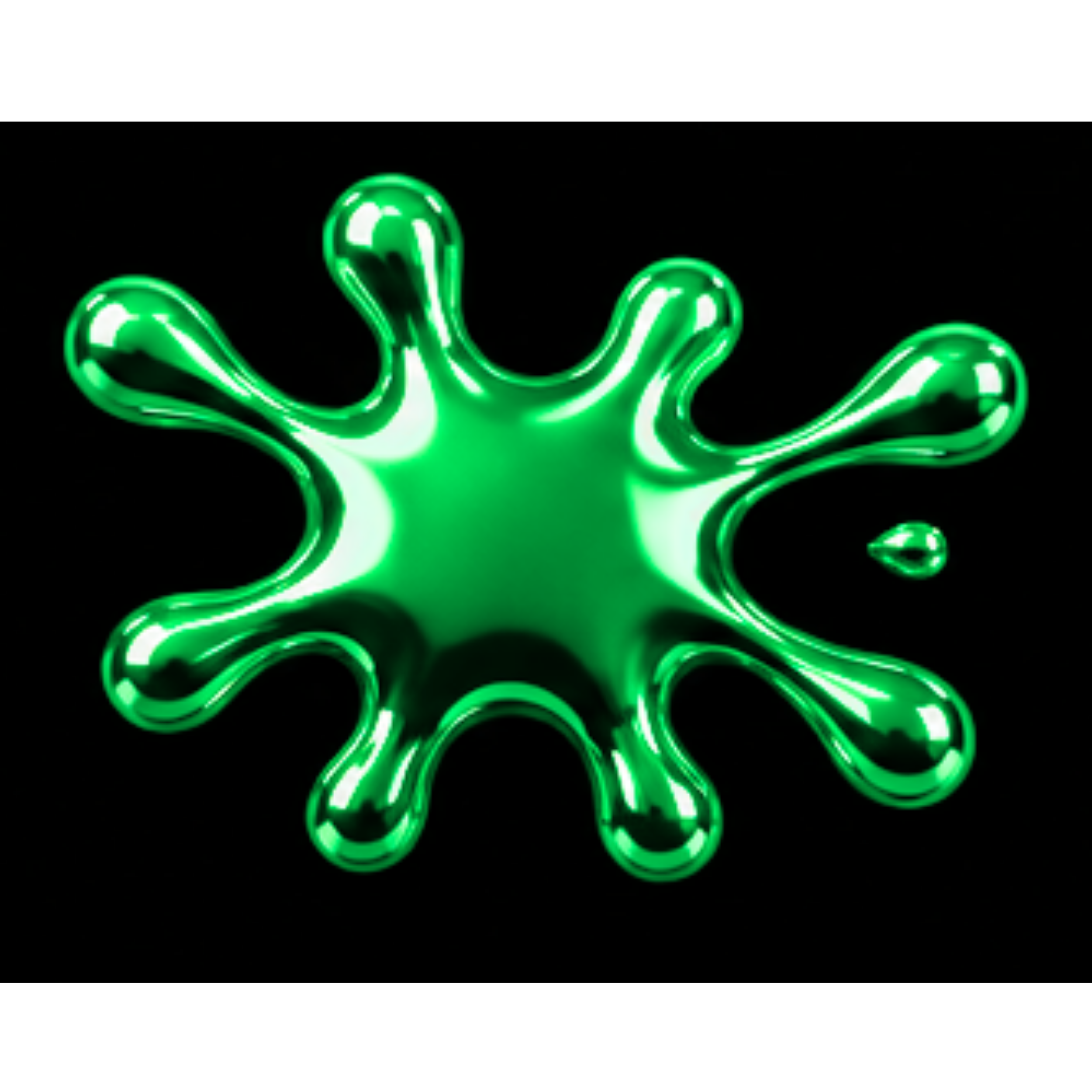 metalic chrome green made with foil flakes or chrome powder