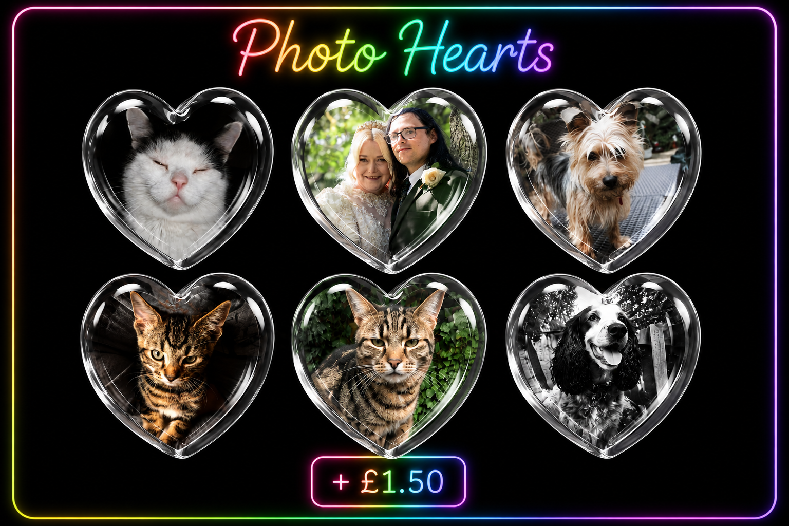 personalised photo hearts
