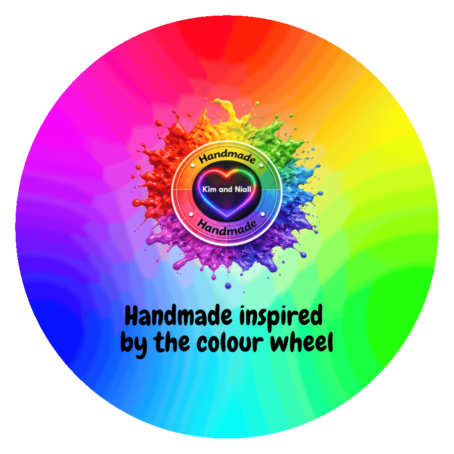 handmade inspired by the colour wheel, custom orders made to order