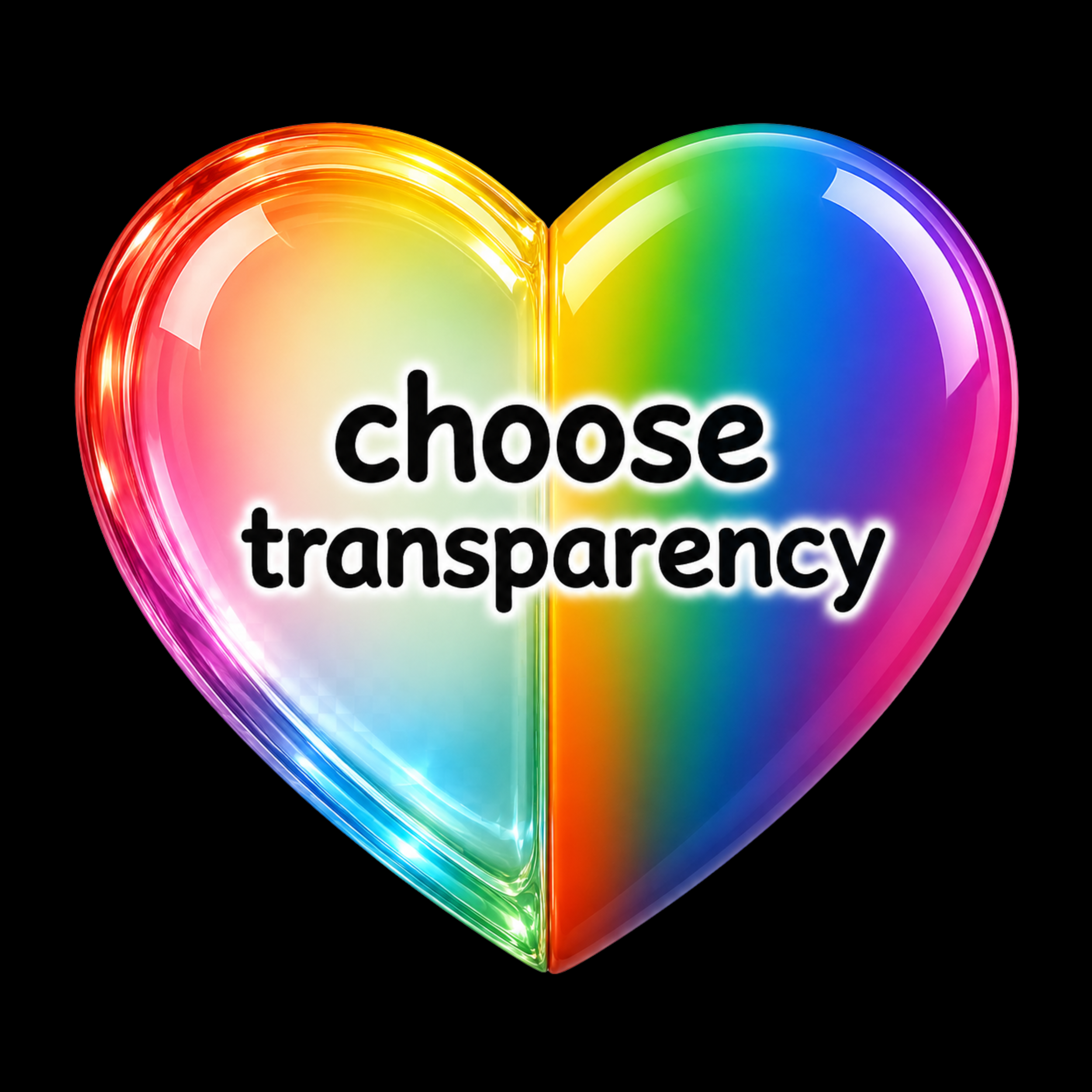 choose transparency, design make your own heart