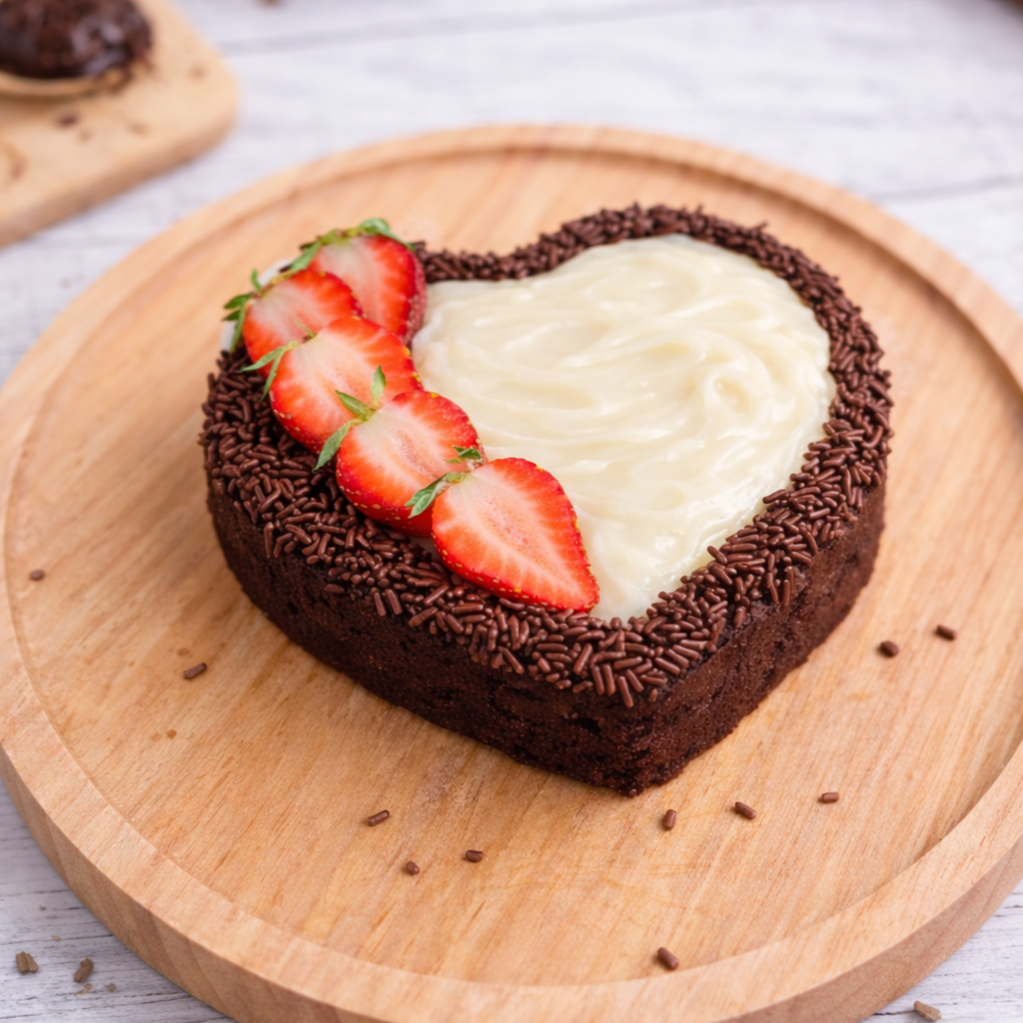 Semi Sweet Heart Brownie