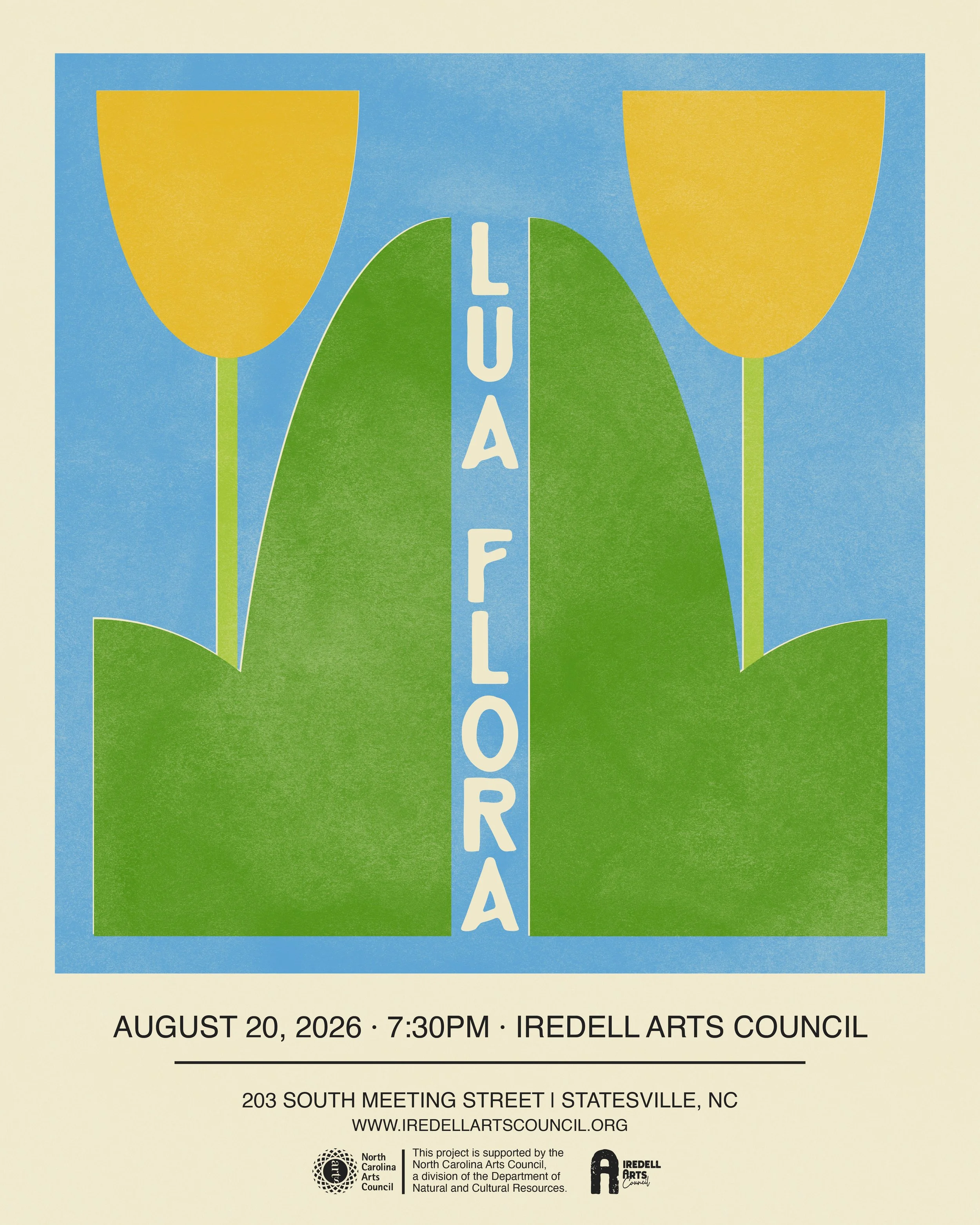 Discover Lua Flora at the Iredell Arts Council - August 20th