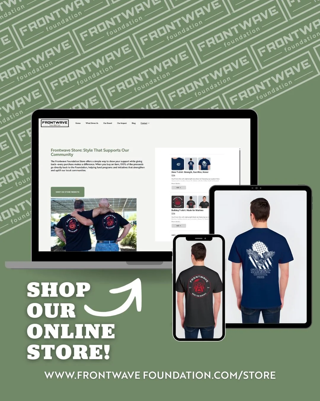 Our store is live! 🎉

The Frontwave Foundation Store is now open giving you a new way to show your support while making a real impact. Every purchase helps fuel our mission to empower and improve the lives of our community through collaboration, adv
