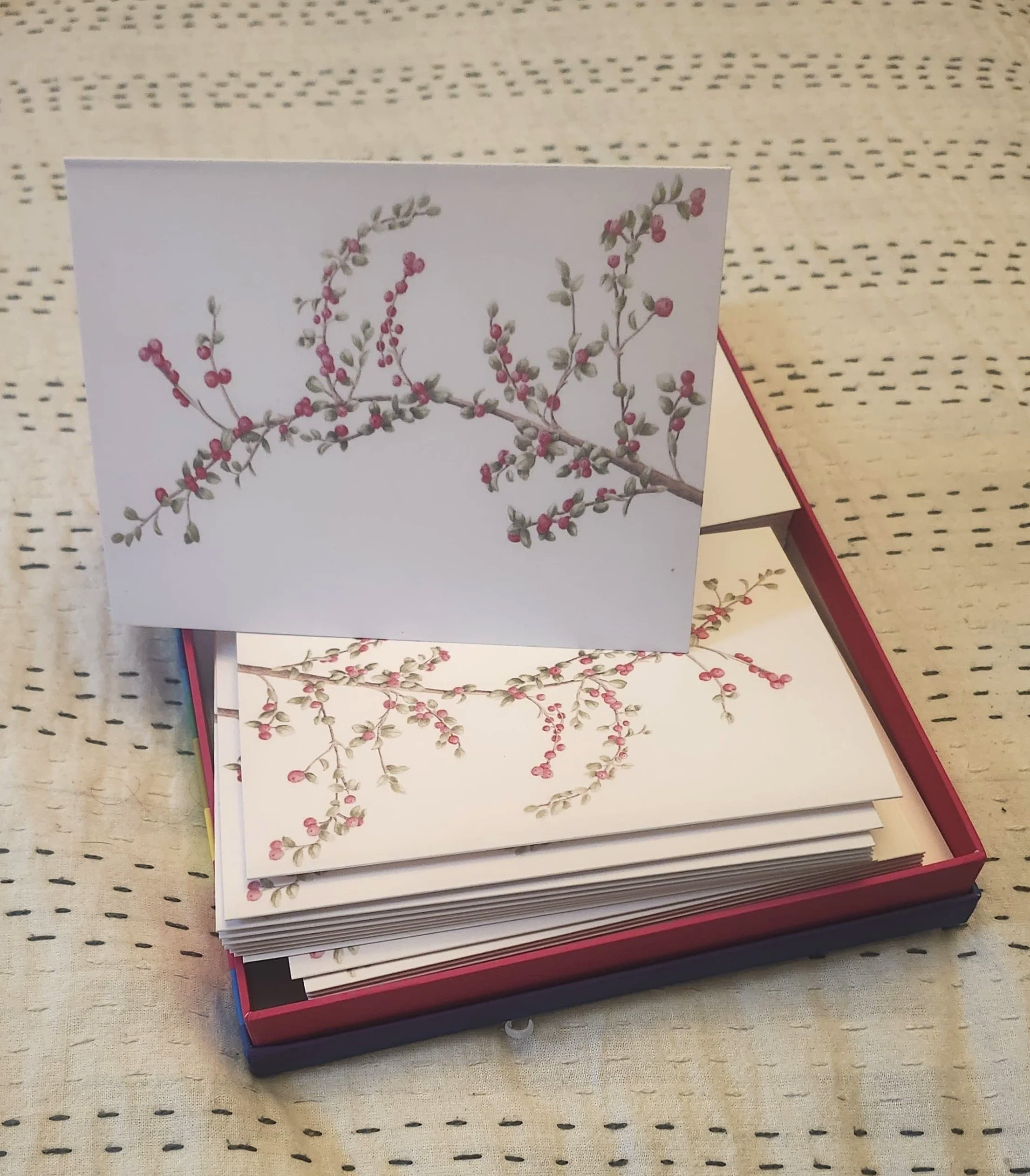 Prints of Cranberry Cotoneaster on 4x6 stationary