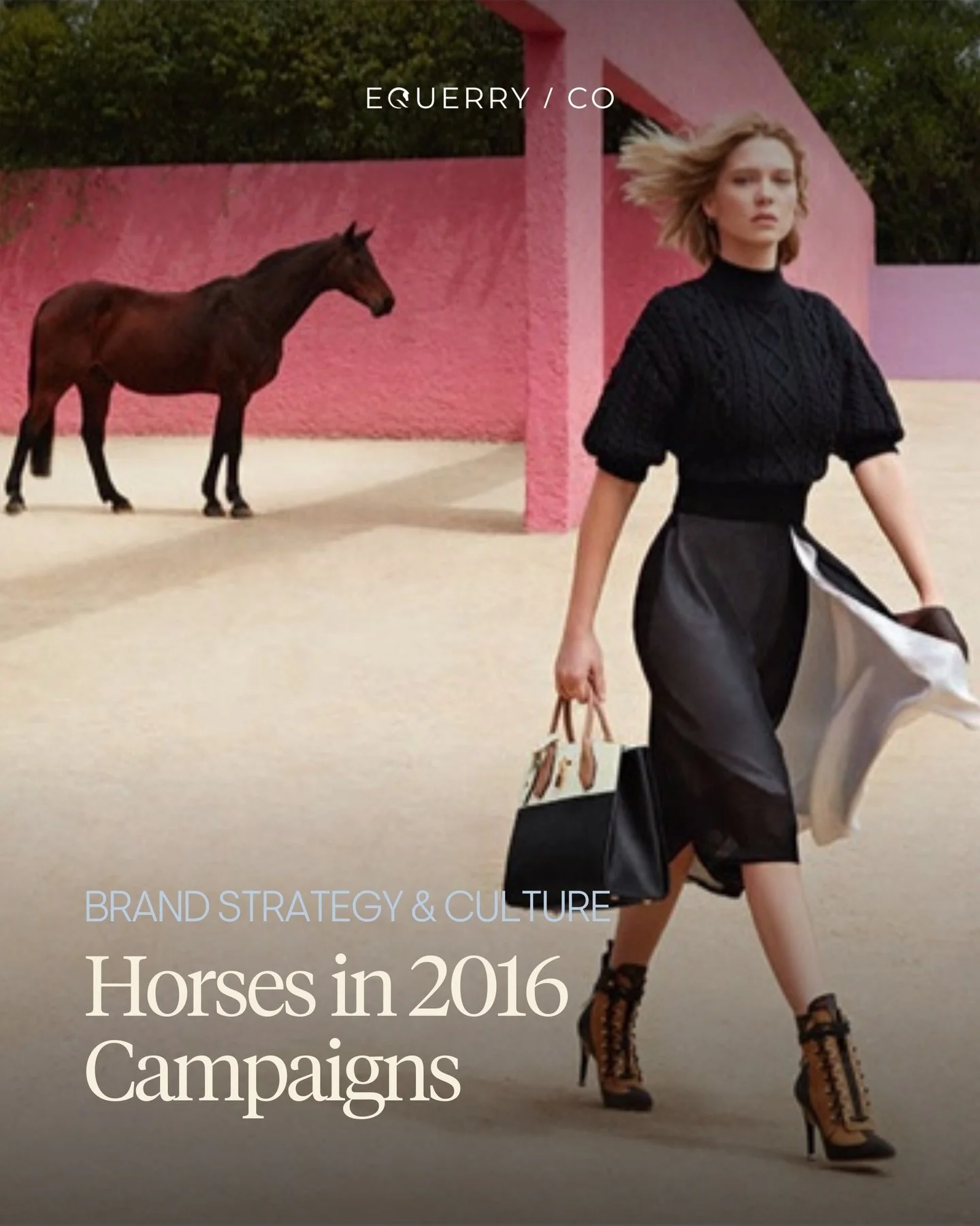 2026 is the new 2016 🔁

In 2016, horses emerged across fashion, finance, automotive, and lifestyle campaigns. Not as novelty, but as symbols of heritage, trust, and continuity.

Equine imagery has often been used to communicate authenticity, craftsm