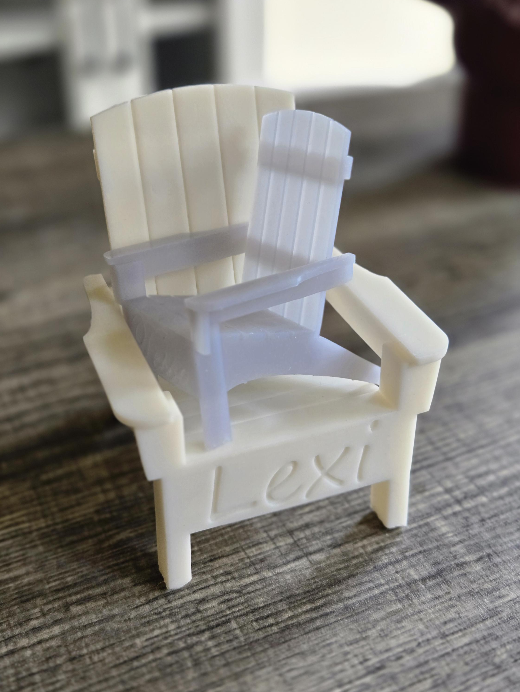 Comparison of small and medium chair.