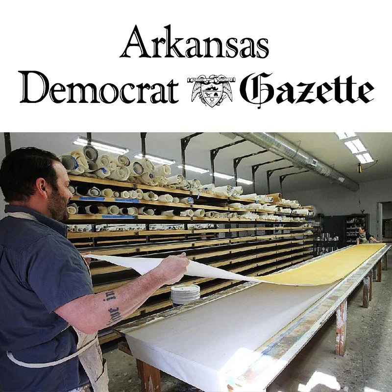 Artists’ Wallpaper Goes Global // Arkansas Democrat Gazette