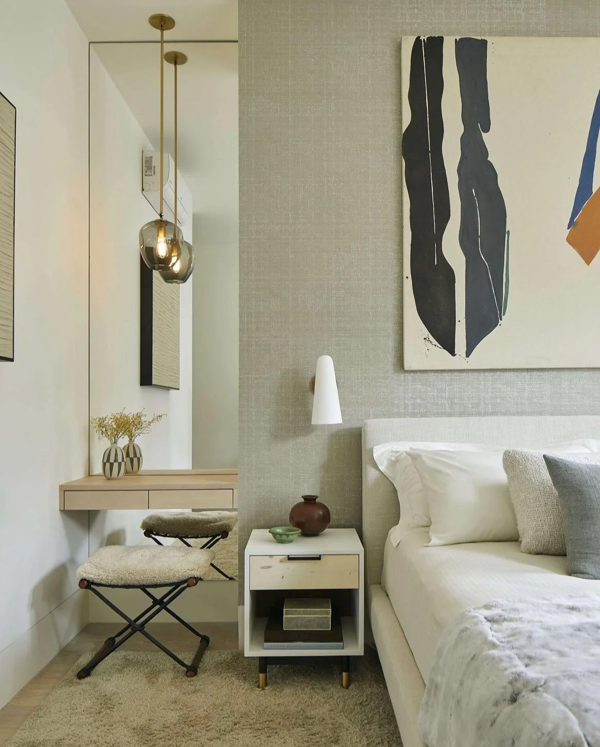  Bast Stone  • SKU 16-0341 • Inspired by Coco Chanel’s iconic bouclé, Bast is composed of six layers of burnished marble plaster sealed with beeswax. Although it is predominantly stone, this wallpaper has the warmth and elegance of luxurious textile.