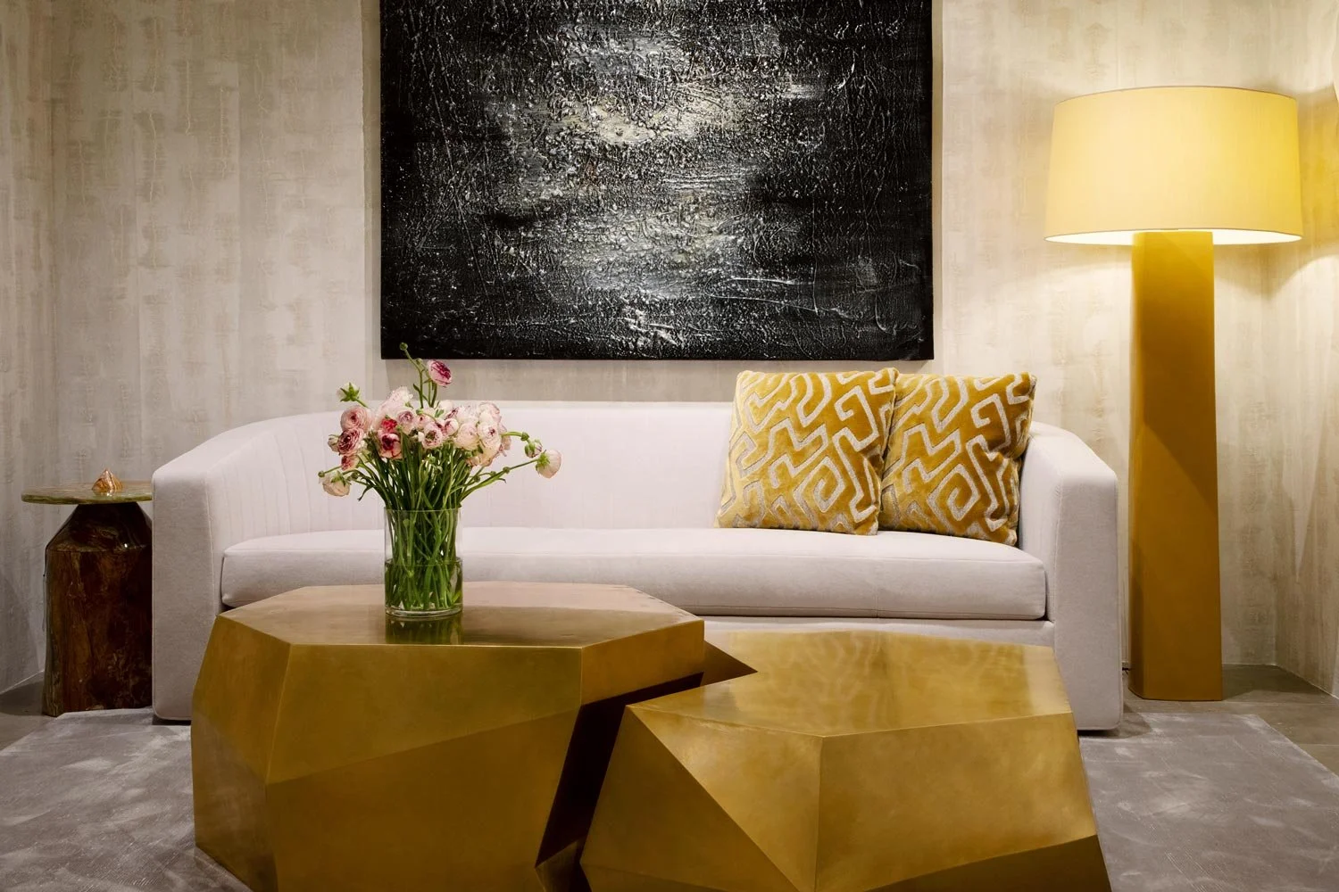  Abyss Pearl  • SKU 15-0195 • Layers of hand-applied plaster encapsulating micaceous and metallic resins. This lustrous paper is reminiscent of the glowing interior of an abalone shell.