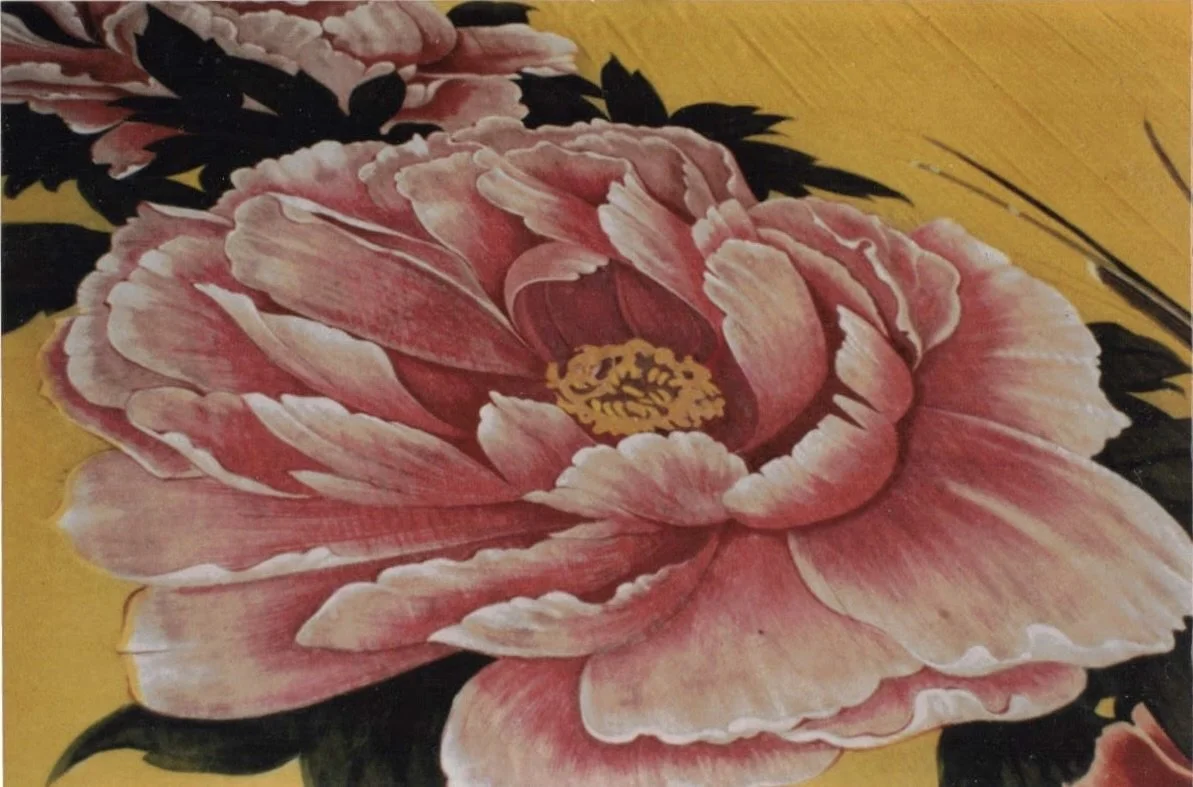 dye on silk "M. Butterfly" - Nolan's 1988