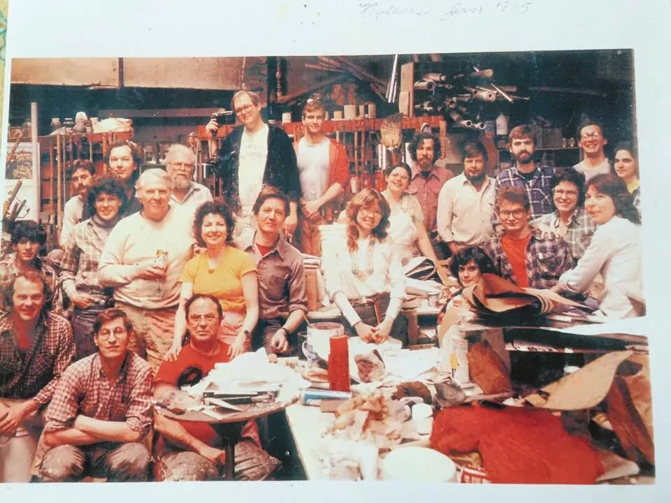 the 'classic' crew at Nolan's Scenic Studio, early 1980's