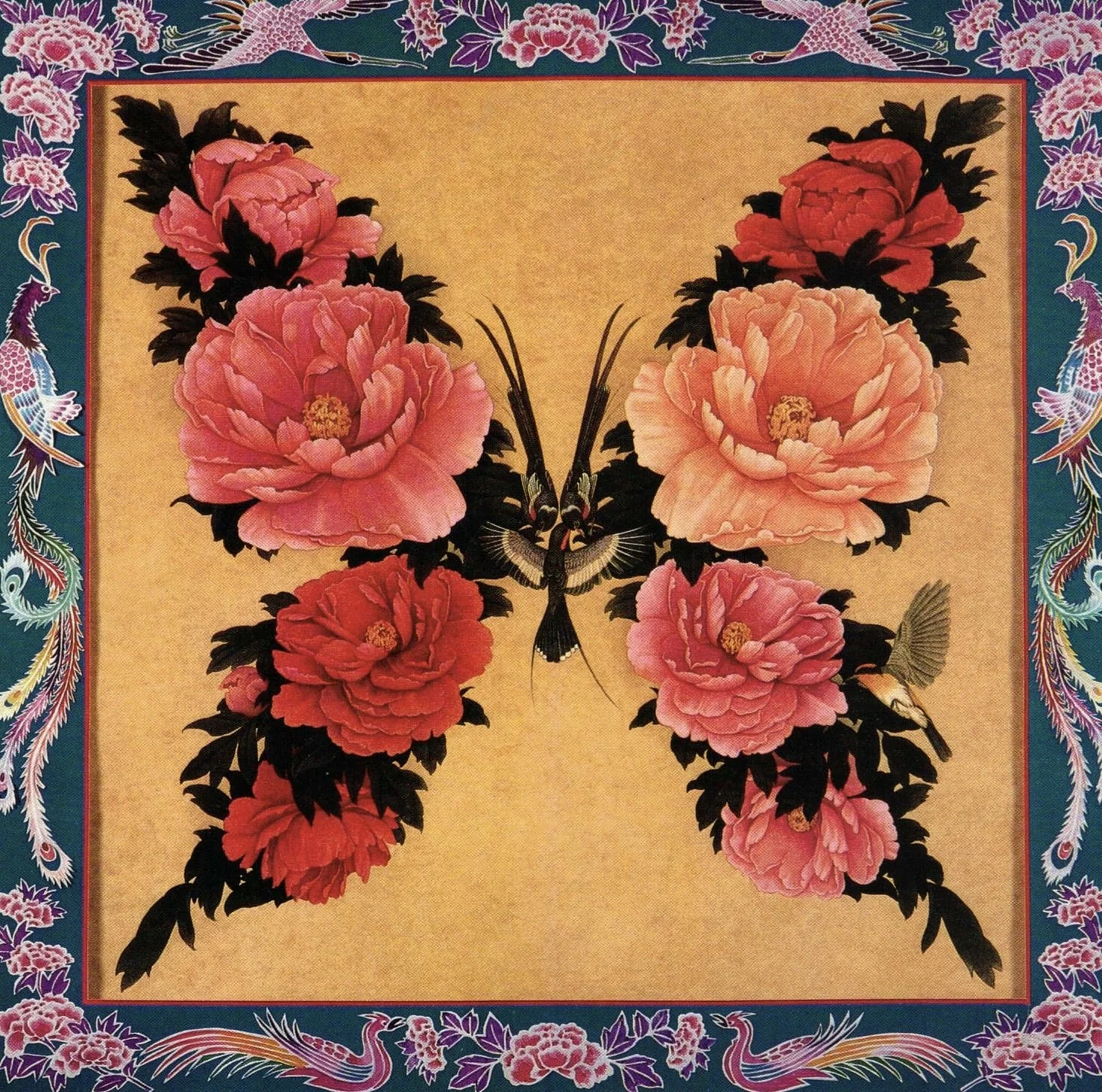 dye on silk "M. Butterfly" - Nolan's 1988