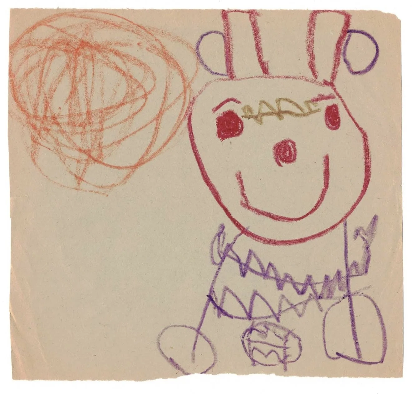 bunny laying an egg in the moonlight ©1962