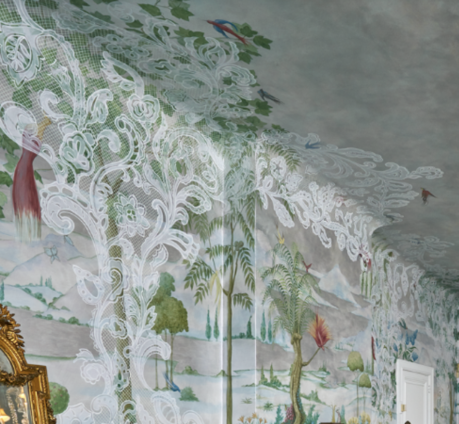 Coe Mansion mural with Polly Wood-Holland 2007
