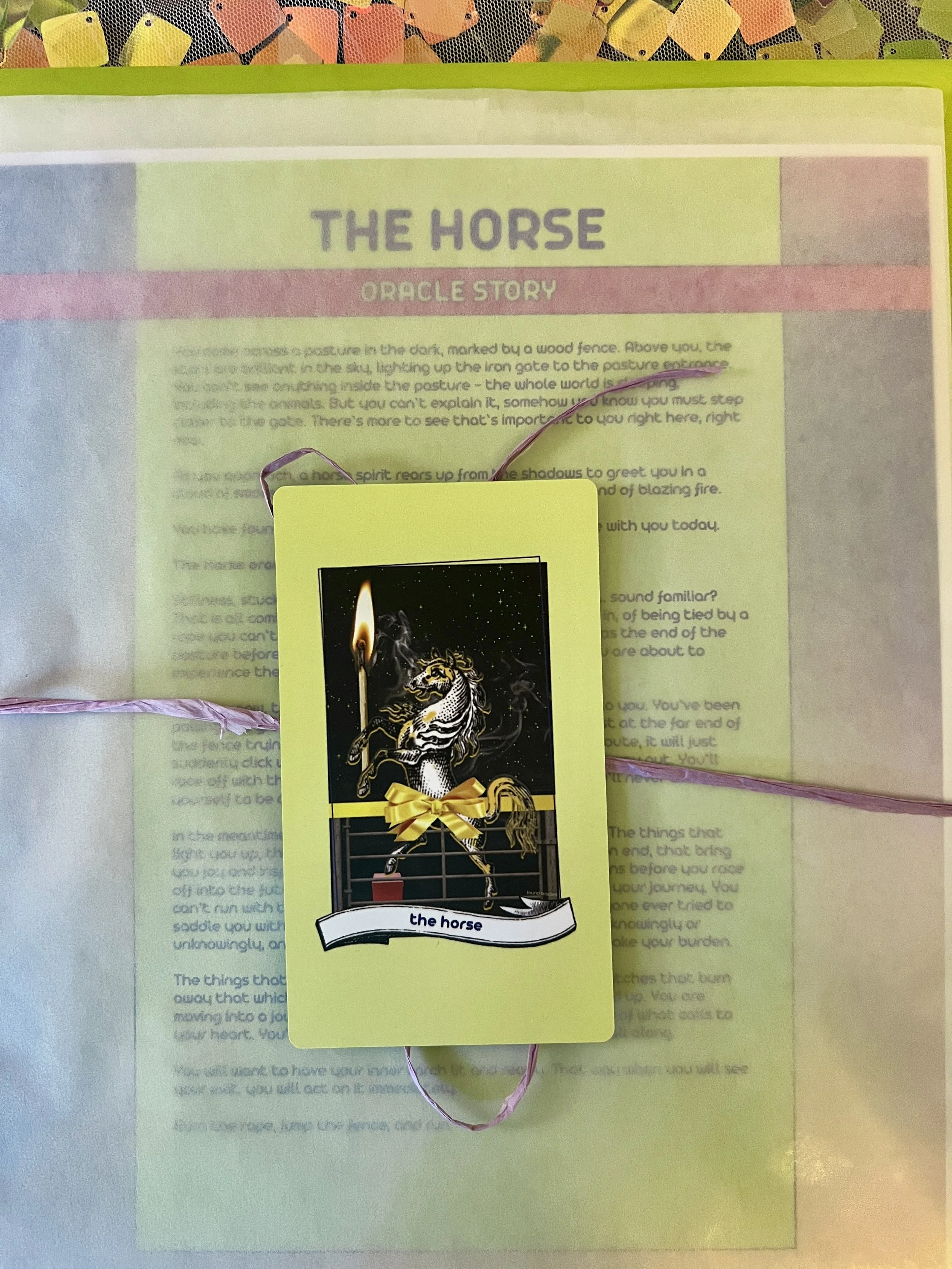 "The Horse" Oracle Parcel - Individual Printed Card & Story Sheet