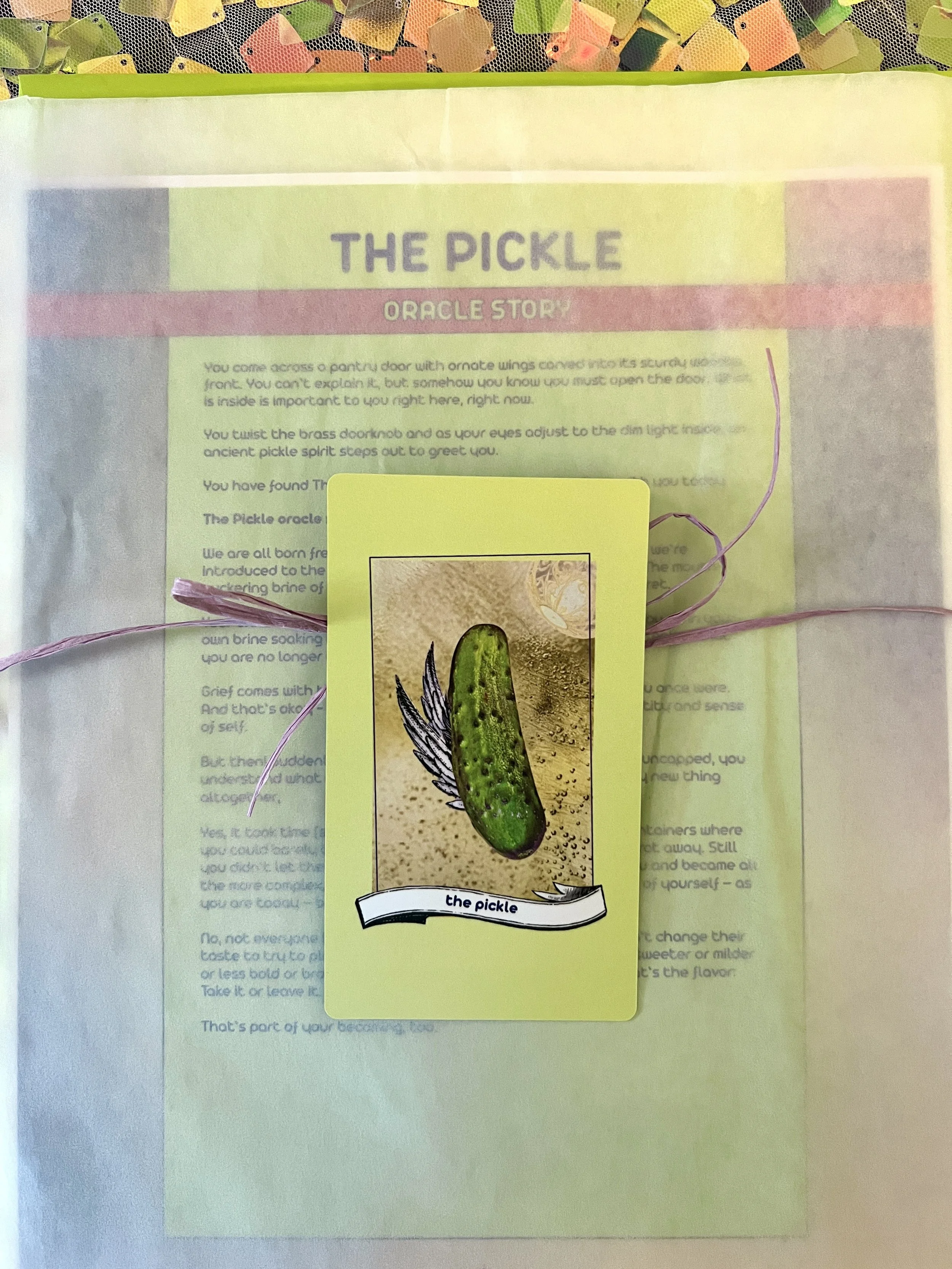 "The Pickle" Oracle Parcel - Individual Printed Card & Story Sheet