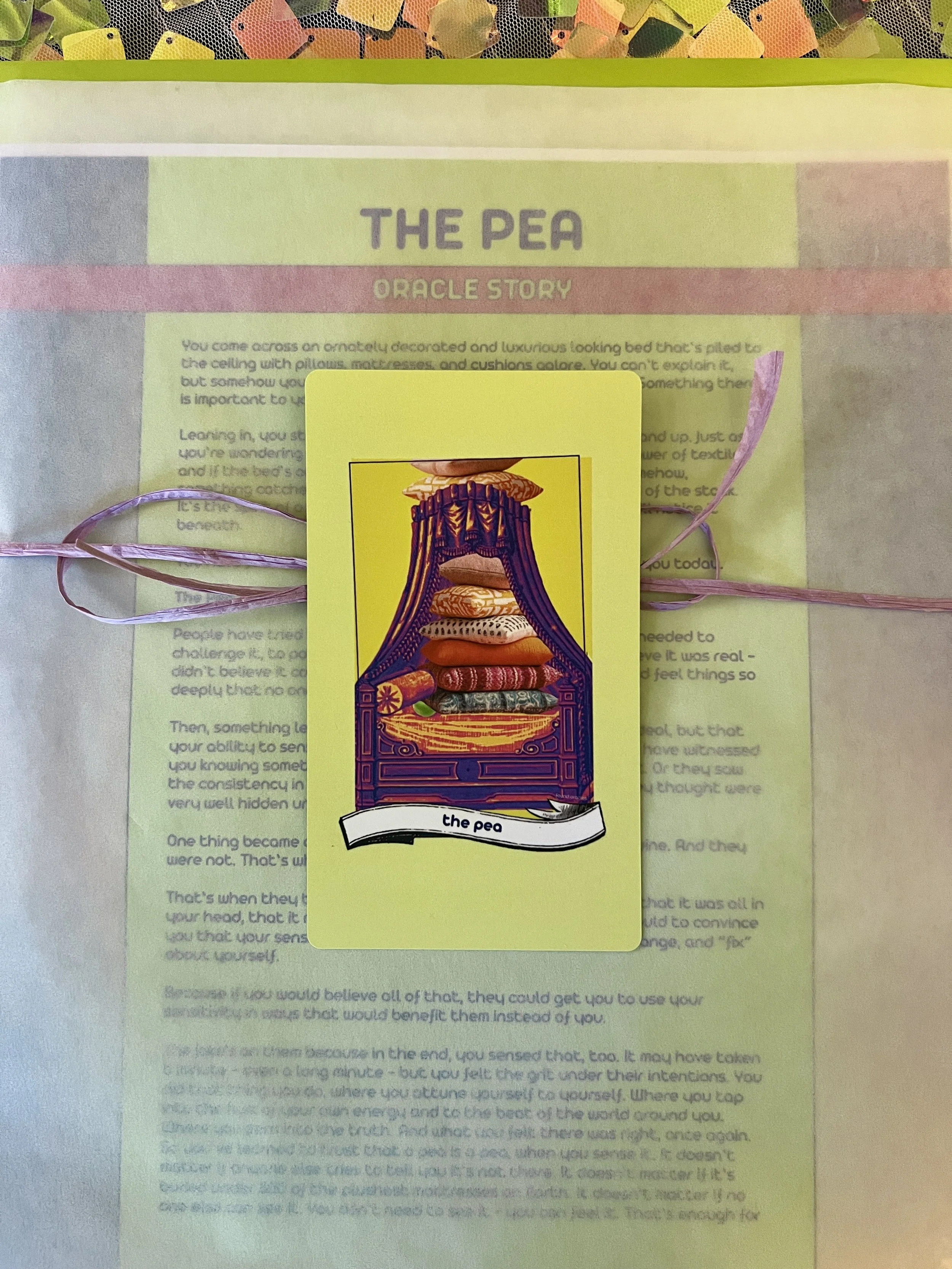"The Pea" Oracle Parcel - Individual Printed Card & Story Sheet