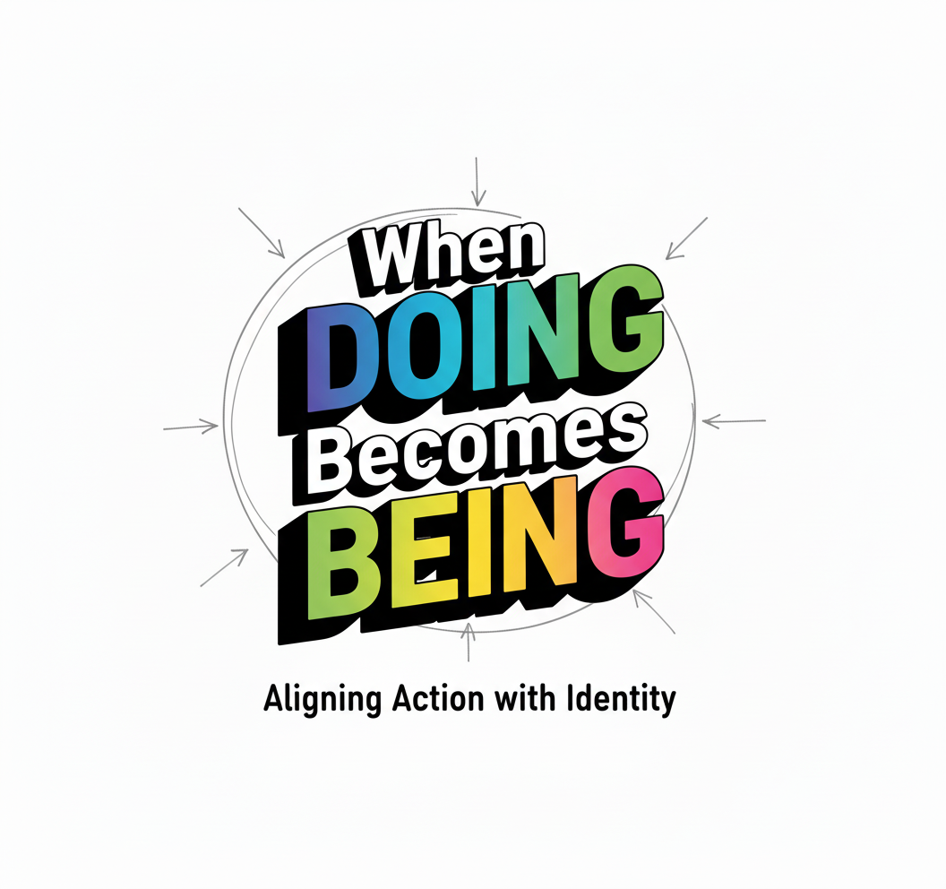 "When Doing Becomes Being" "Aligning Action with Identity" Learn the skills to help others change. Framework for Growth and Building the Skills you need - Leadership - Science Backed Tools at Coulda Woulda for leaders, parents and humans.