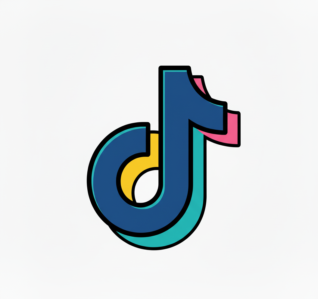 Colorful TikTok logo on a white background. Used to follow the Coulda Woulda TikTok Channel
