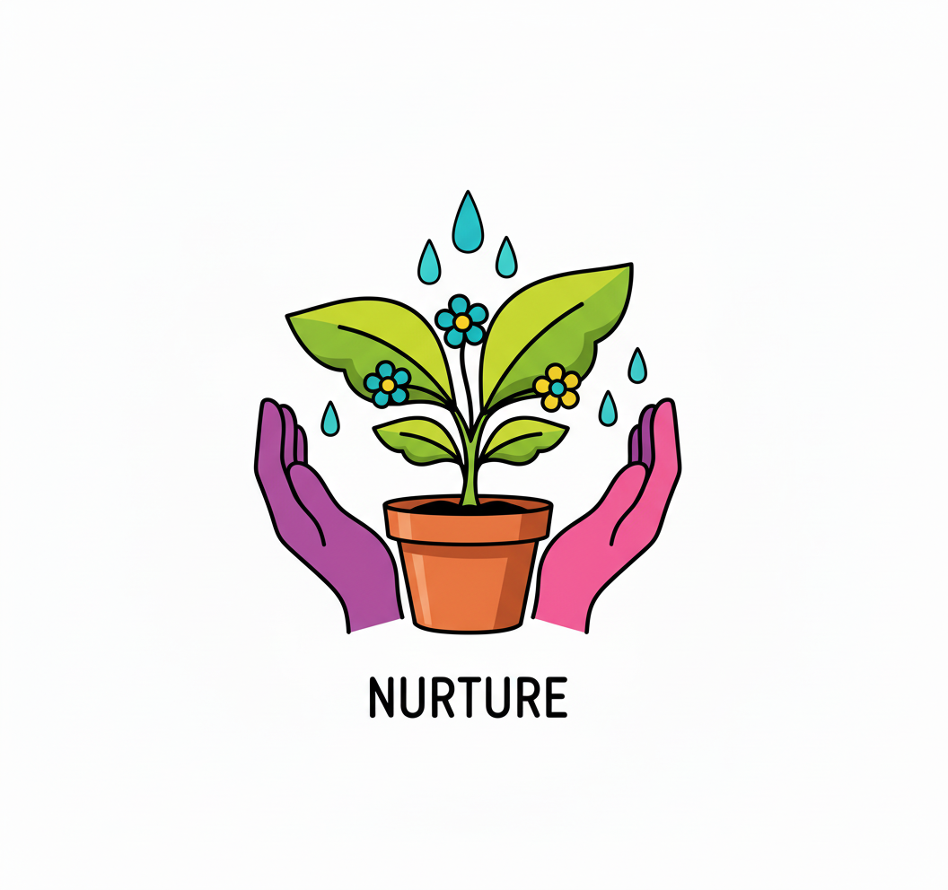 Nurture for Lasting Growth, Framework for  Change Management Tool to help others change. Framework for Growth. Helping Others Grow and Change - Science Backed Tools at Coulda Woulda for leaders, parents and humans to learn skills and grow.
