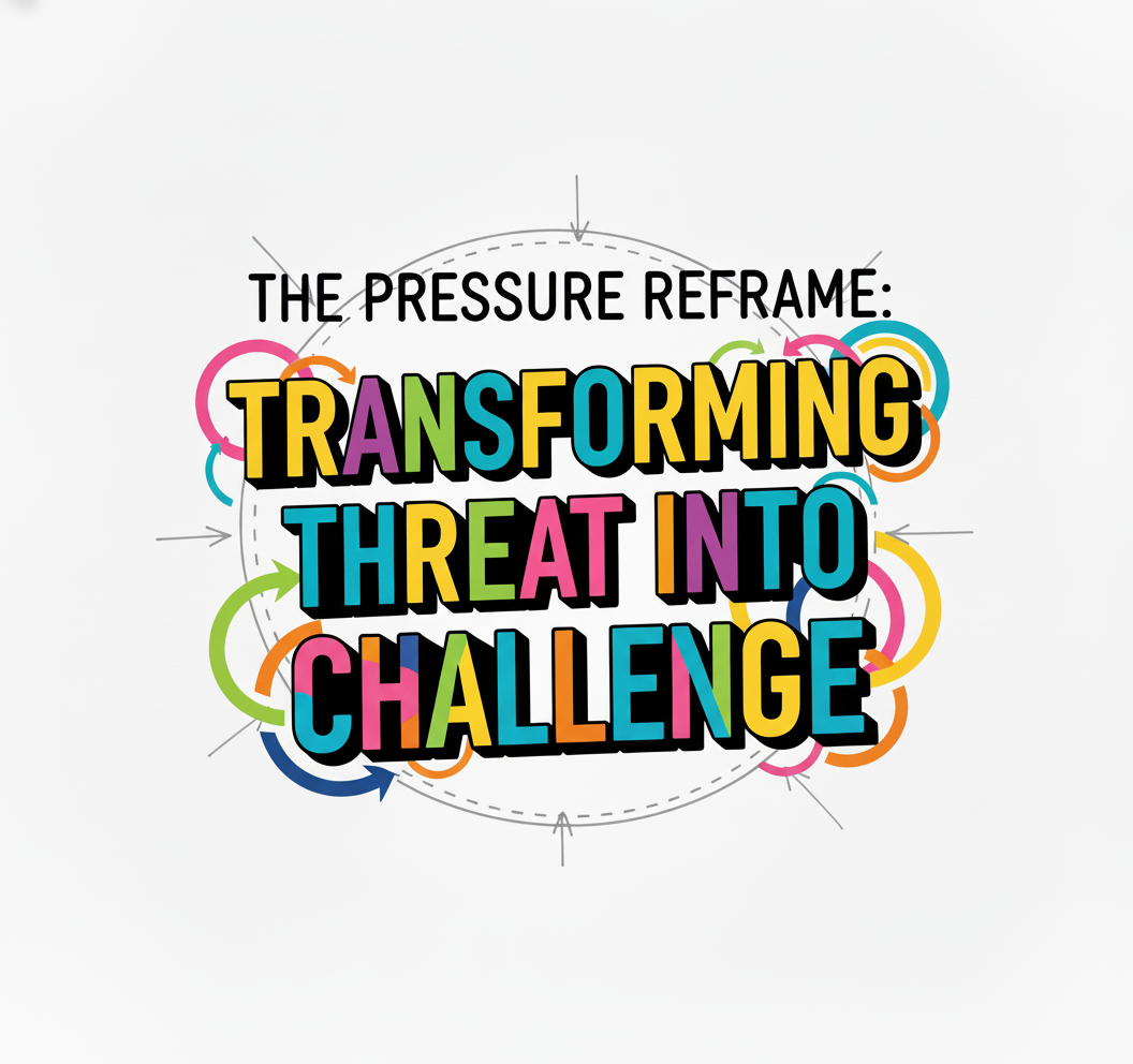 'The Pressure Reframe: Transforming Threat into Challenge' Learn the skills to help others change. Framework for Growth and Building the Skills you need - Leadership - Science Backed Tools at Coulda Woulda for leaders, parents a