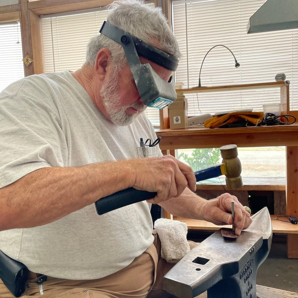 Lockie doing some cherry blossom patterning.
