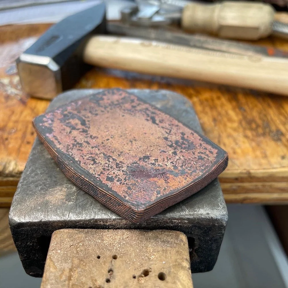 Fused and forged to 7mm; ready for rolling or slicing up for rod.