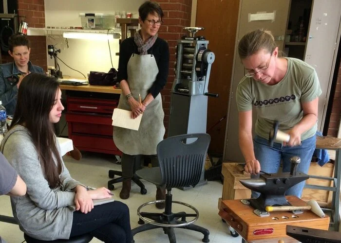 Forging out a twist.