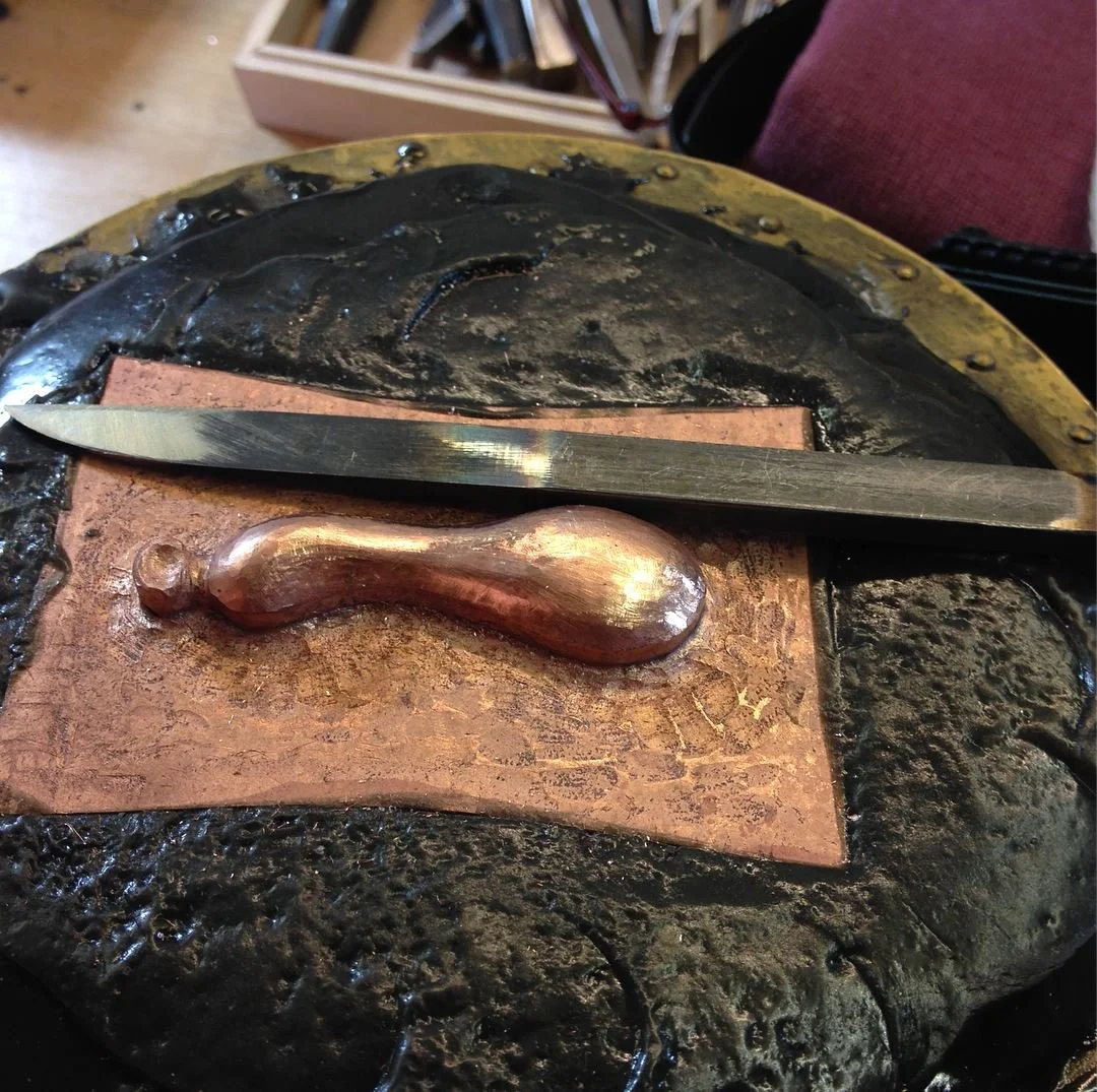  Shape finalized, this shows the scraper I used to refine the curves. 