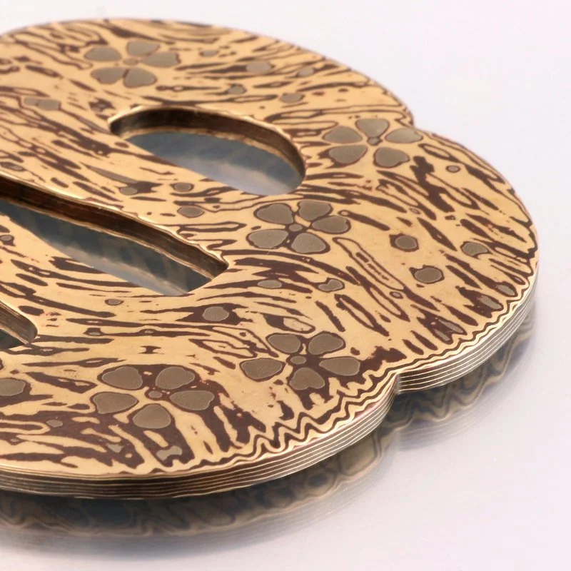 "Cherry Blossom Tsuba" - detail