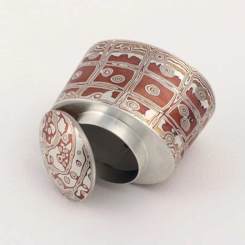 Mokume gane oval box