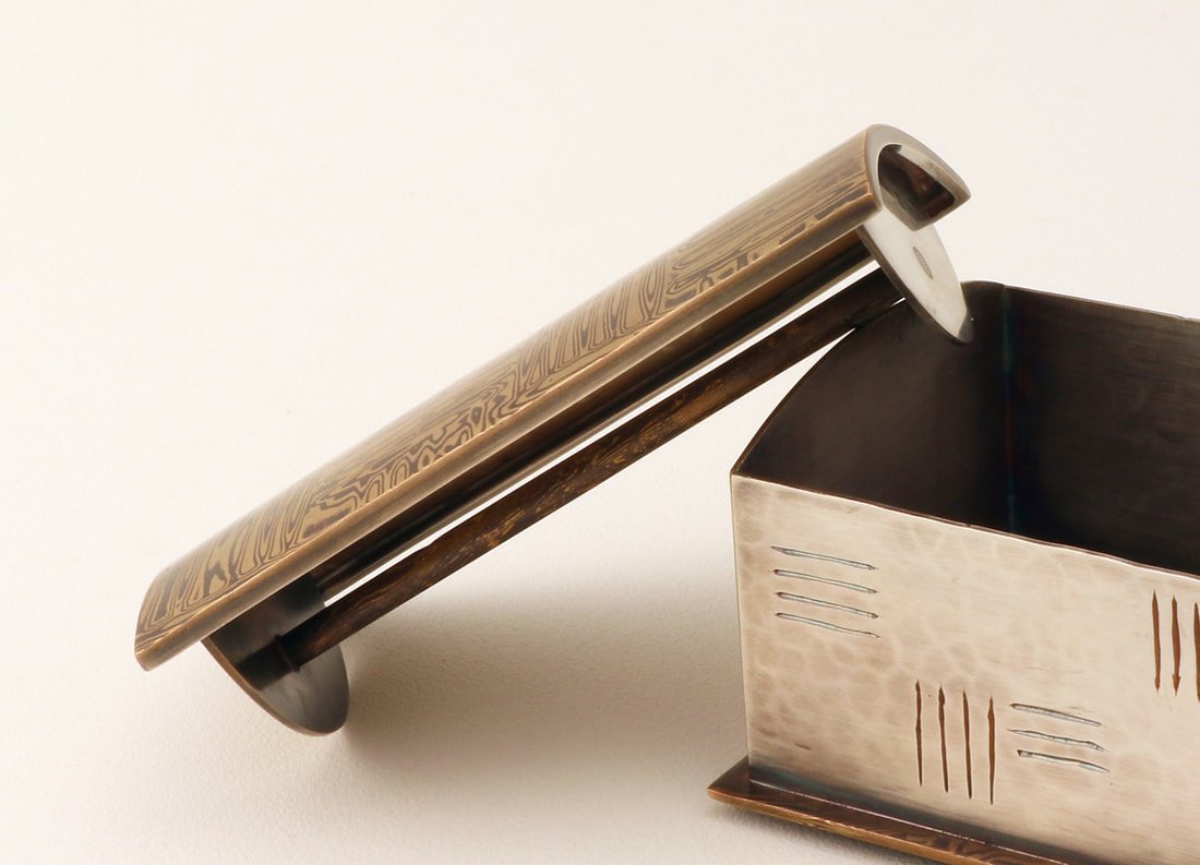 "Thatch" - Mokume gane box detail