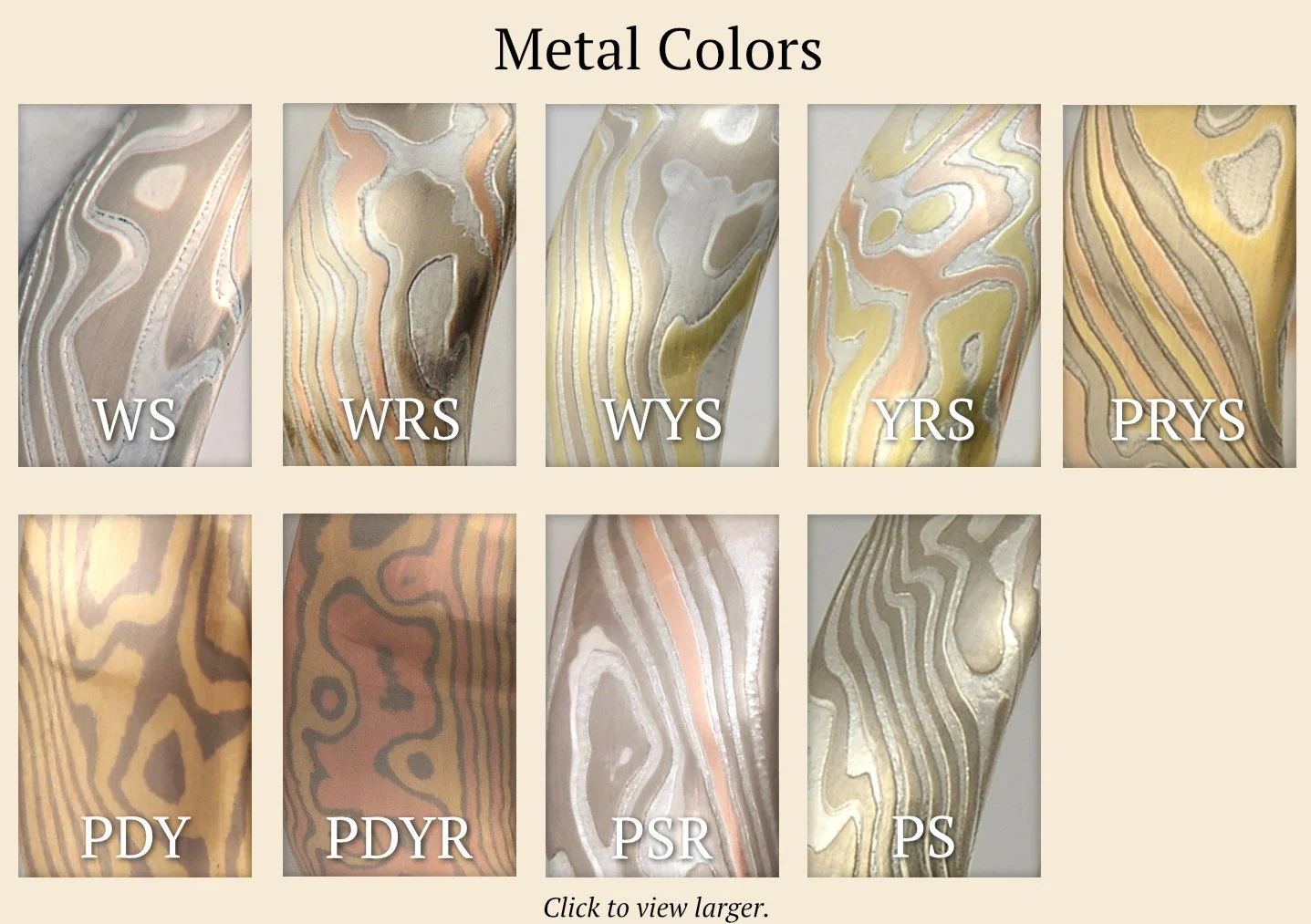 Anne Wolf Mokume Gane Ring Metal Colors