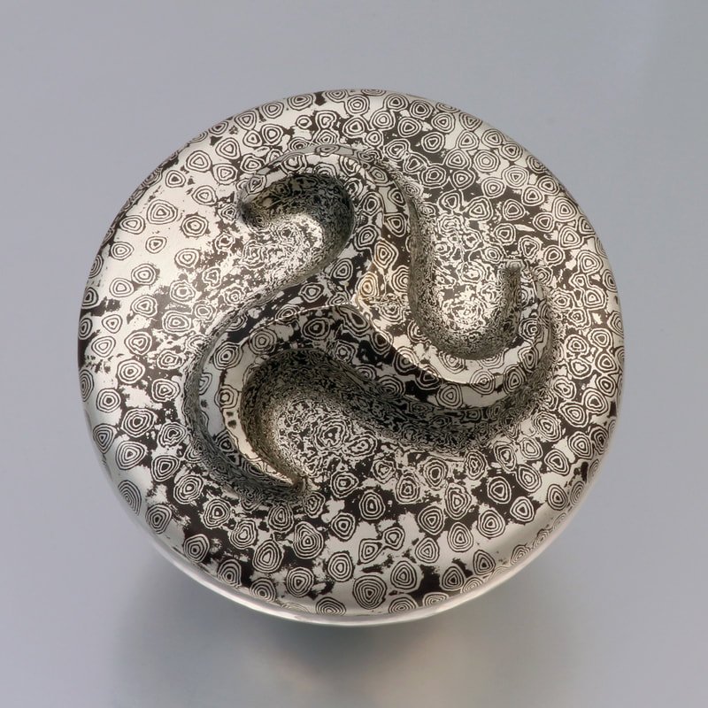 "Triskelion mokume gane box" top