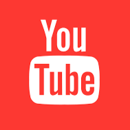 YouTube logo with red background and white play button