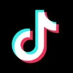 TikTok logo with black background