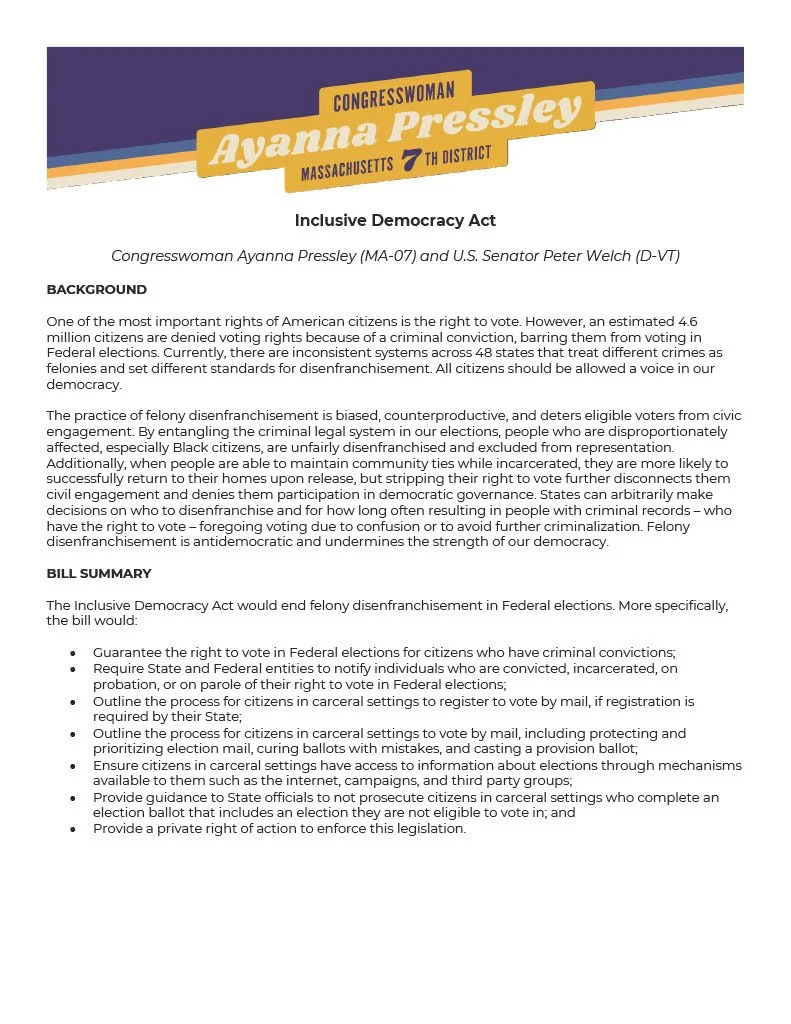 Inclusive Democracy Act Congressional Briefing