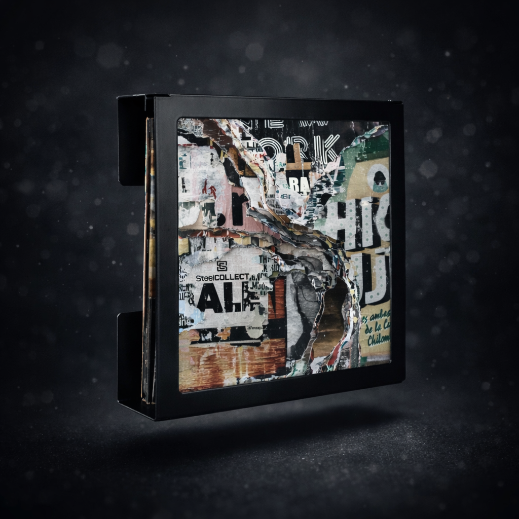 zweiteilige Schallplattenwandhalterung von SteelCollect