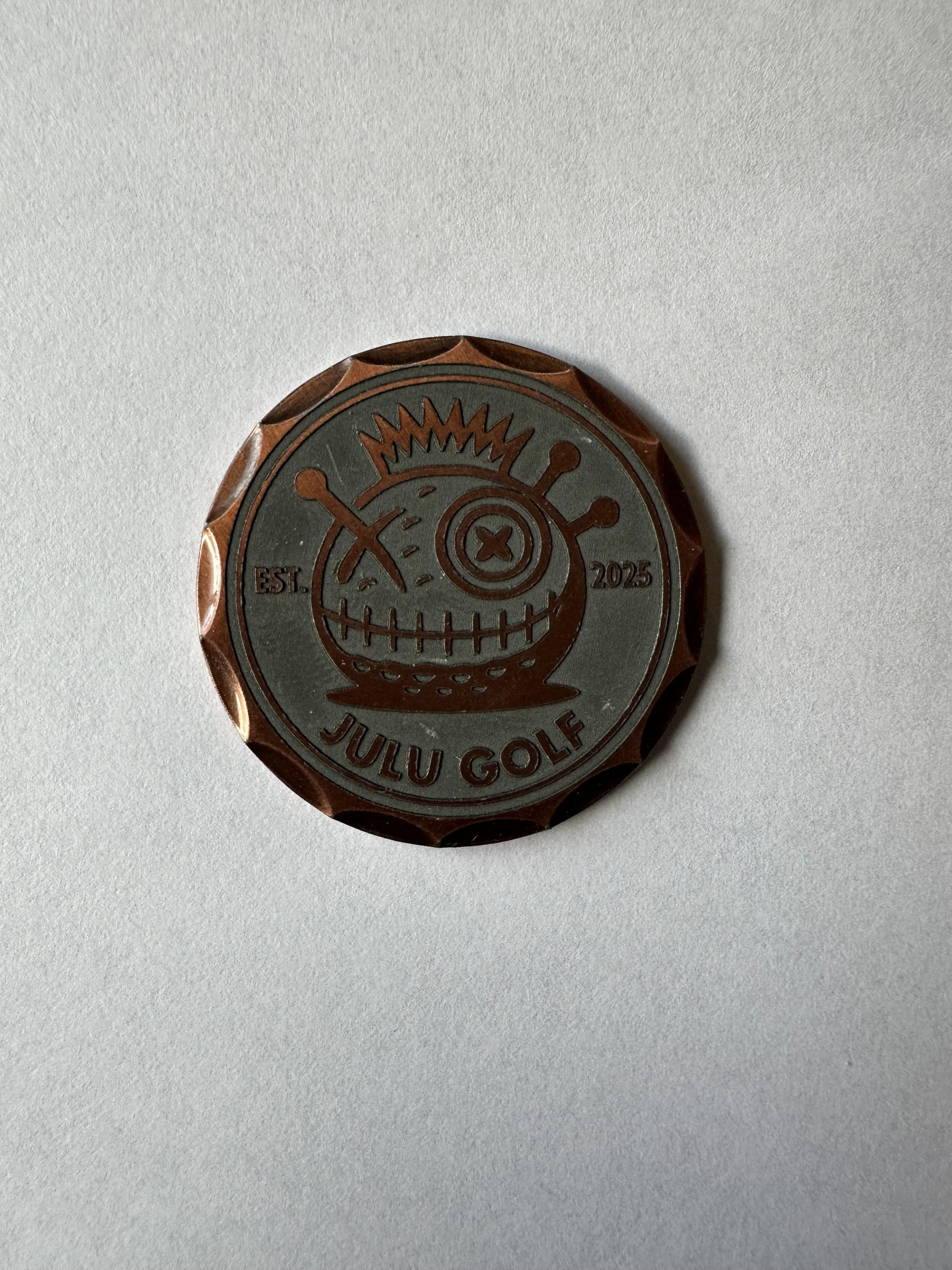 Copper JUJU GOLF Custom Ball Marker