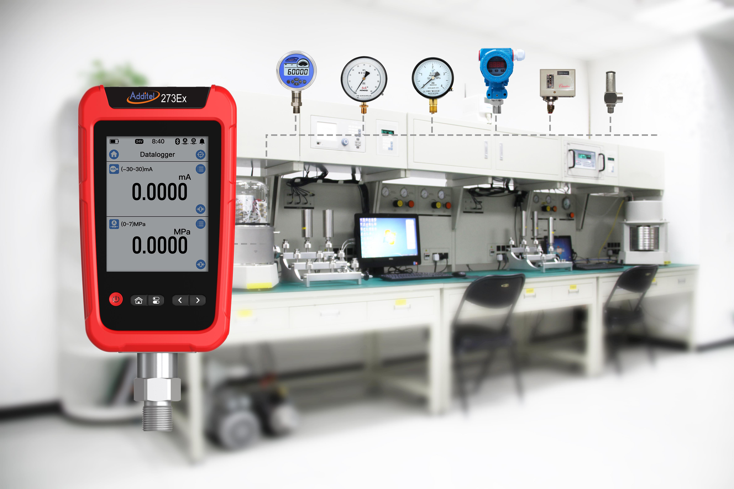 Additel ADT273EX Handheld Pressure Calibrator - Compound Pressure (psi)