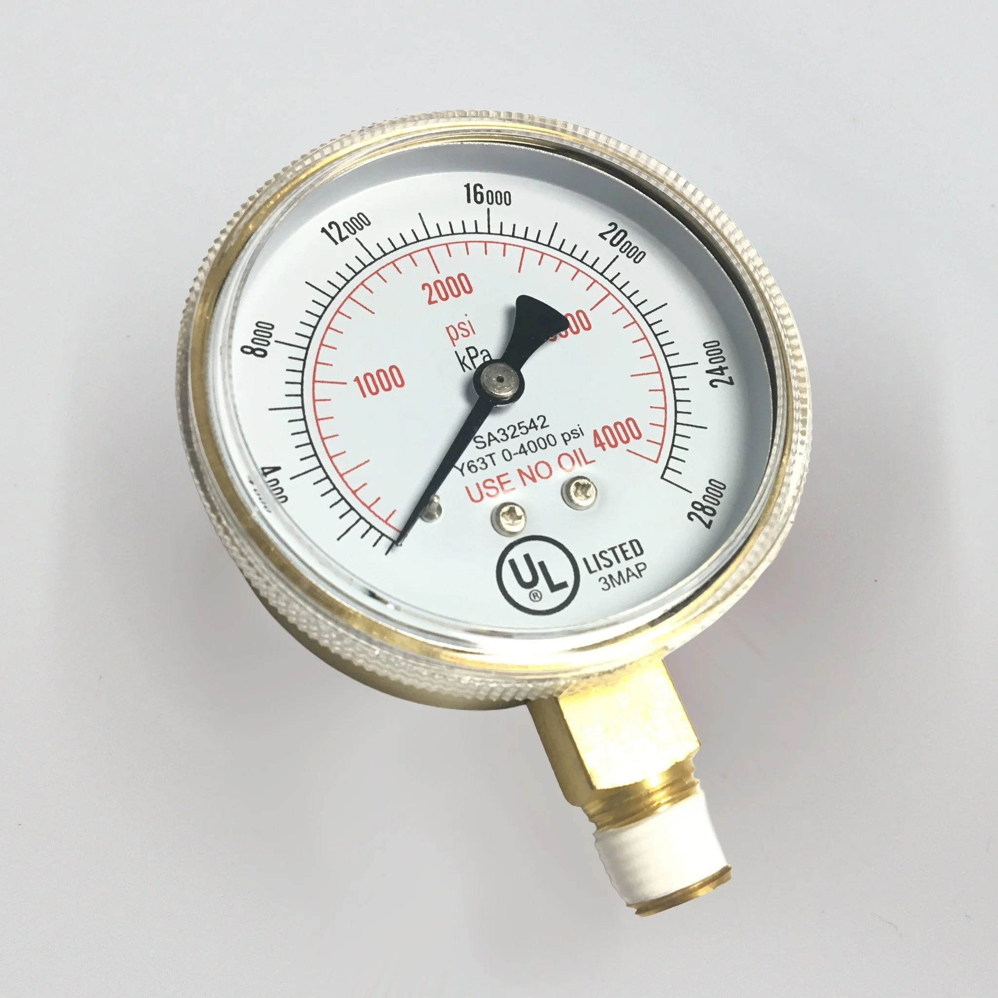 REGULATOR PRESSURE GAUGE (USE NO OIL)